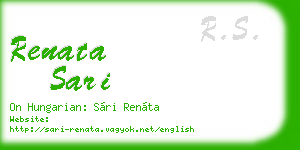 renata sari business card